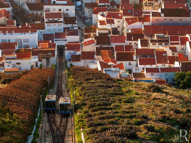 Elevador da Nazar em 20 de fevereiro de 2008