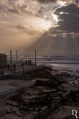 Praia de Paredes de Vitória em 3 de março de 2014