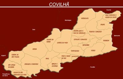 Covilhã (556 km2; 92 225 h - 112 h/km2)