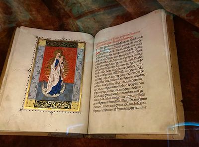 Exhibit of Book with Illuminated Page