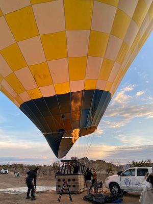 Hot Air Balloon - pre flight prep - Goreme Canyon
