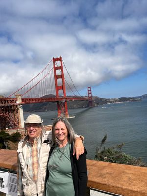 Sylvie et moi, Pont Golden Gaate Bridge, San Franscisco, Californie, USA