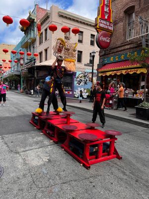 Pratique de la procession du dragon, Chinatown, San Franscisco, California,, USA