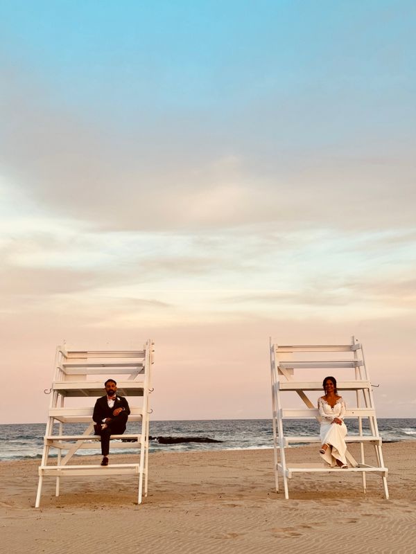 Avon by the Sea Sunset Wedding