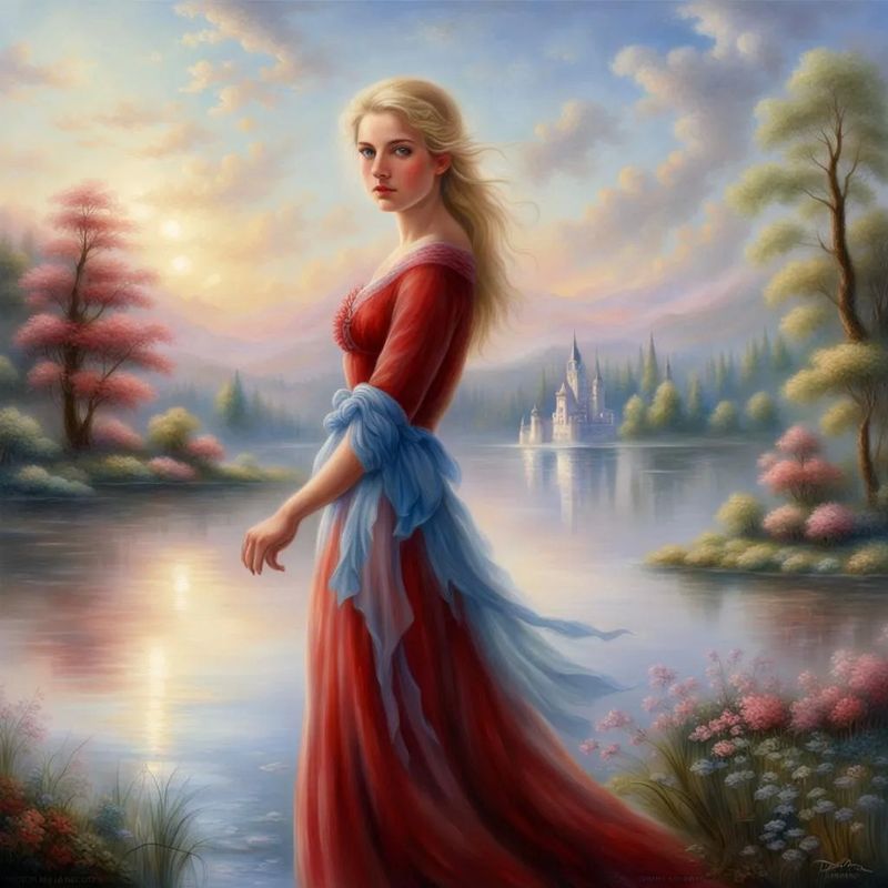 Young Women in Blue dress on a lake 2.jpg