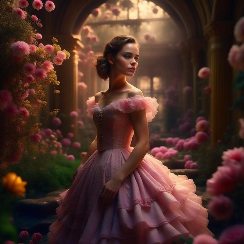 Emma Watson in a Pink dress in a Fantasy World 20.jpg