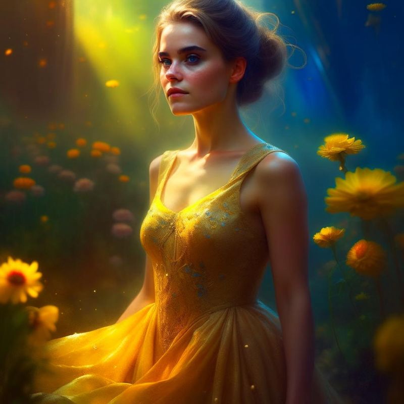 Emma Watson in a Yellow dress in a Fantasy World 20.jpg