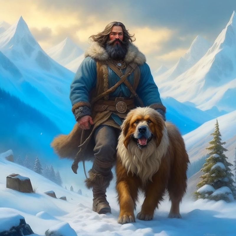 Saint Bernard in a snowy fantasy world 03.jpg