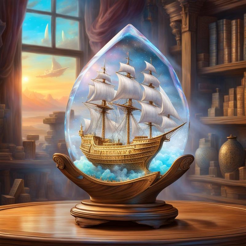 A ship on the rough waves under a bell jar 2.jpg