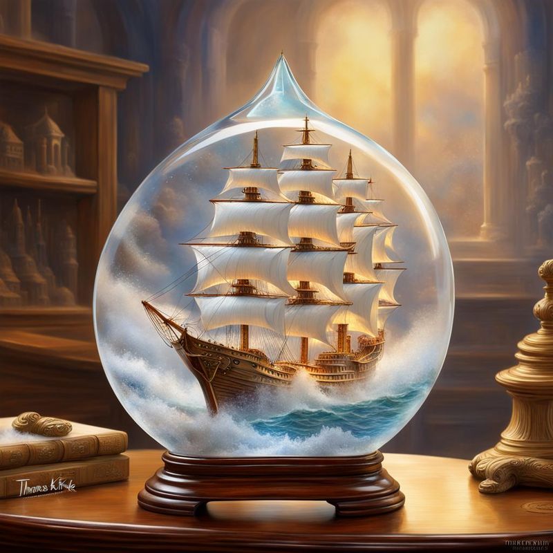 A ship on the rough waves under a bell jar 3.jpg