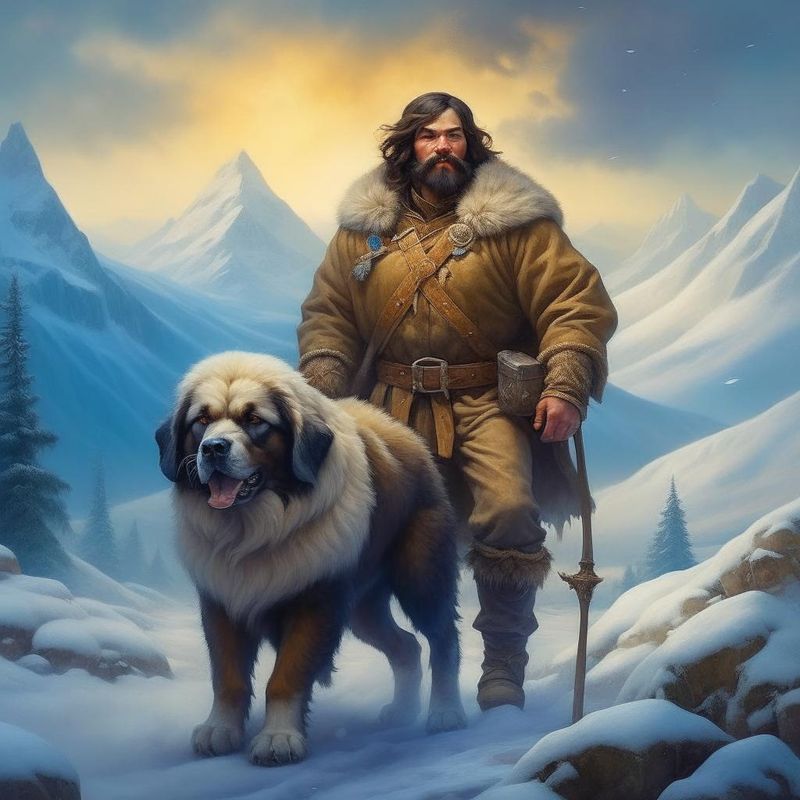 Saint Bernard in a snowy fantasy world 02.jpg