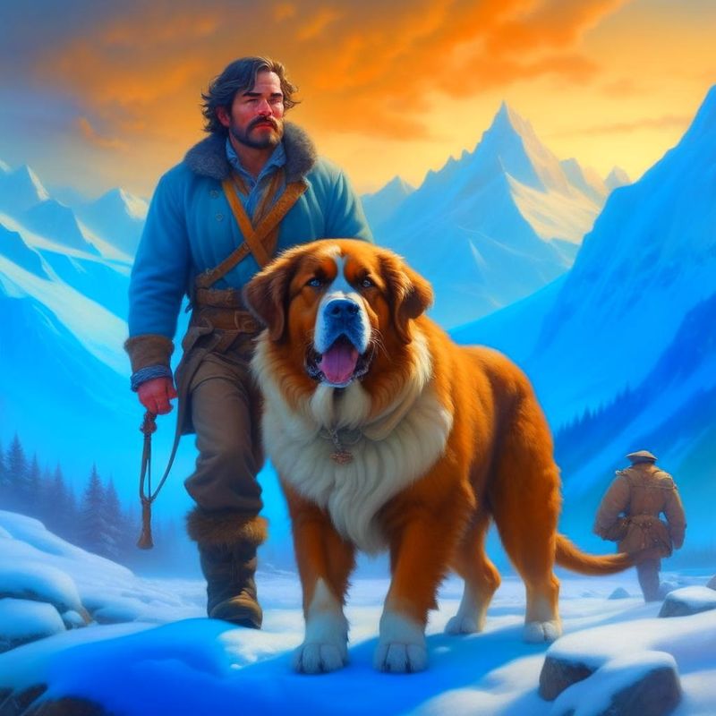 Saint Bernard in a snowy fantasy world 05.jpg