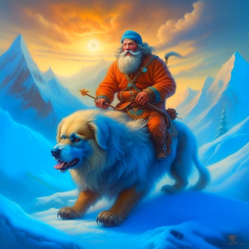 Saint Bernard in a snowy fantasy world 07.jpg