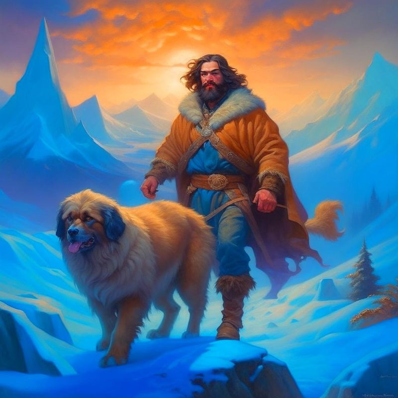 Saint Bernard in a snowy fantasy world 09.jpg