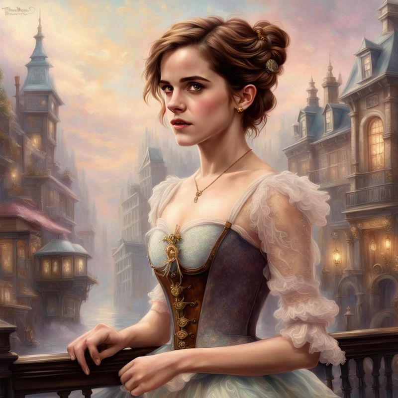 Emma Watson in medieval clothes in a Steampunk world 1.jpg