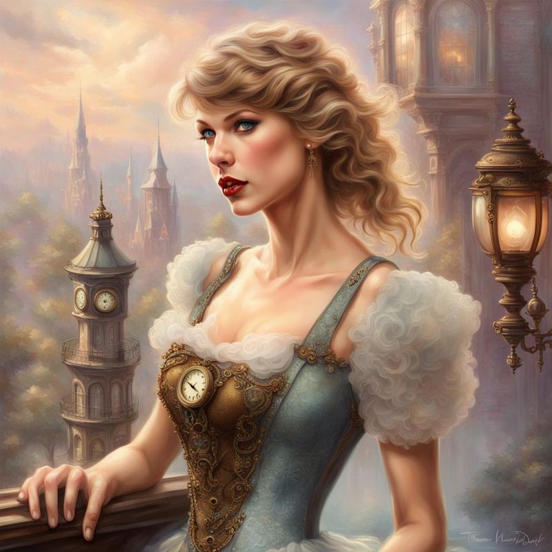 Taylor Swift in steampunk clothes in a steampunk world 1.jpg