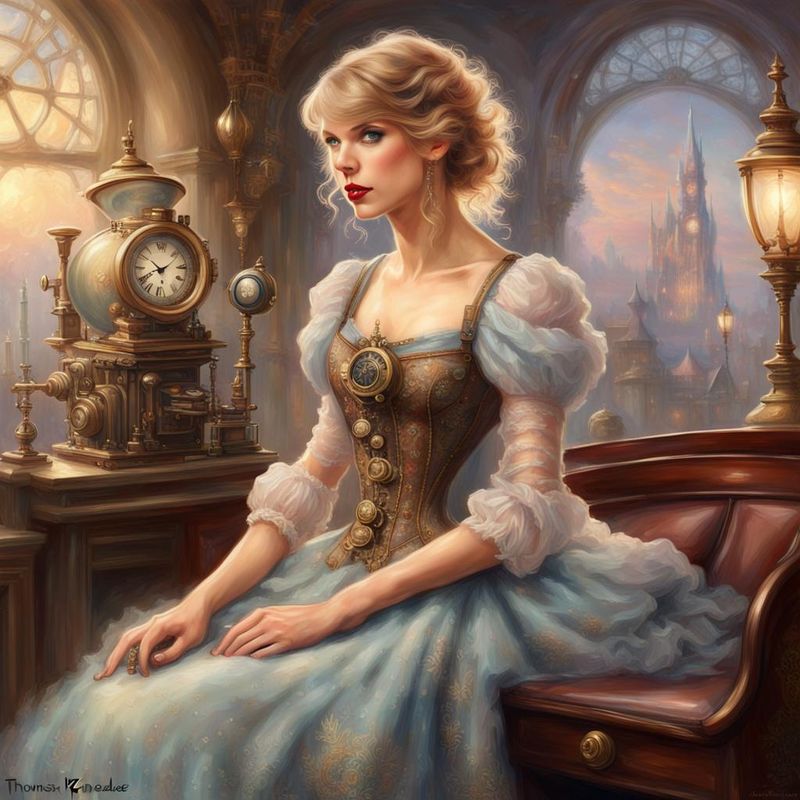 Taylor Swift in steampunk clothes in a steampunk world 2.jpg