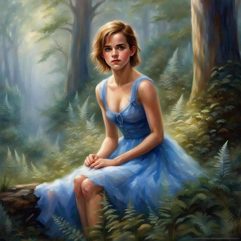 Emma Watson in a Blue dress 9.jpg