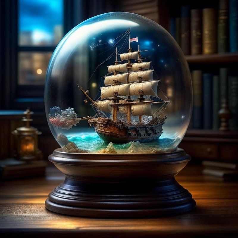 -A ship on the rough waves under a bell jar 09-.jpg