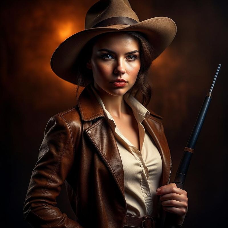 beautiful woman with a brown fedora 05.jpg