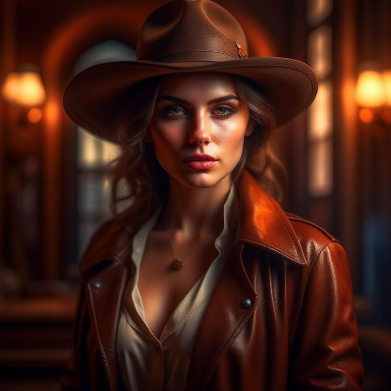 beautiful woman with a brown fedora 08.jpg