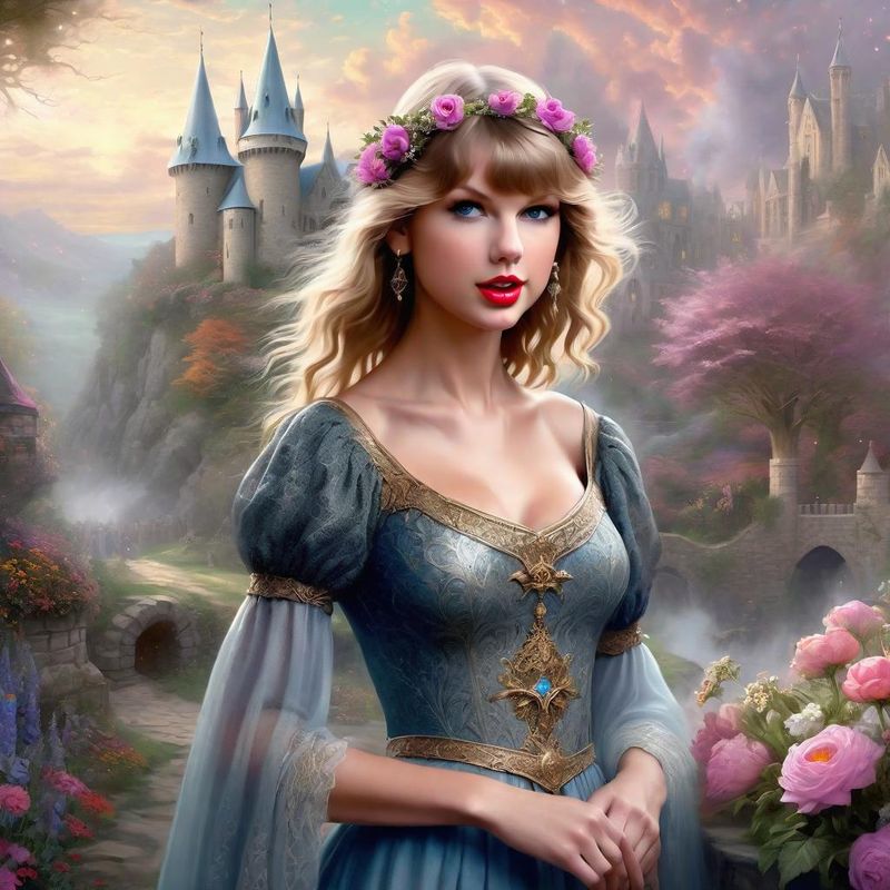 Taylor Swift in medieval clothes in a fantasy world 5.jpg