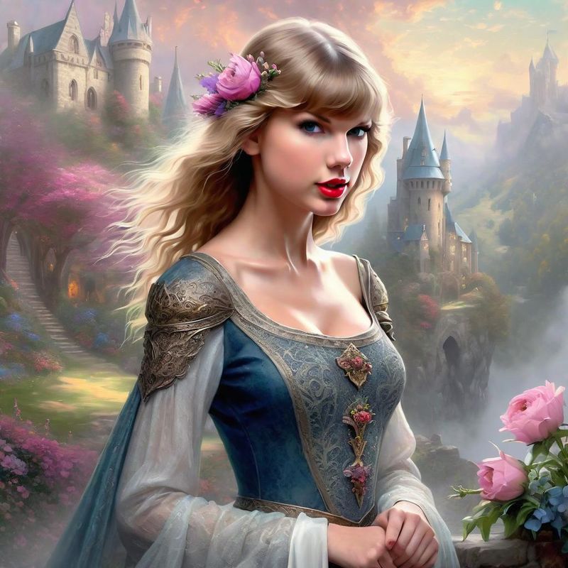 Taylor Swift in medieval clothes in a fantasy world 3.jpg