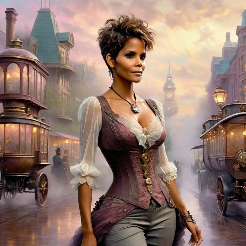 Halle Berry in Belle Epoque clothes in a Steampunk world 3.jpg