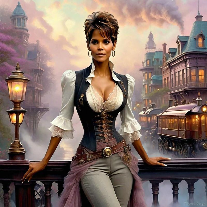 Halle Berry in Belle Epoque clothes in a Steampunk world 1.jpg