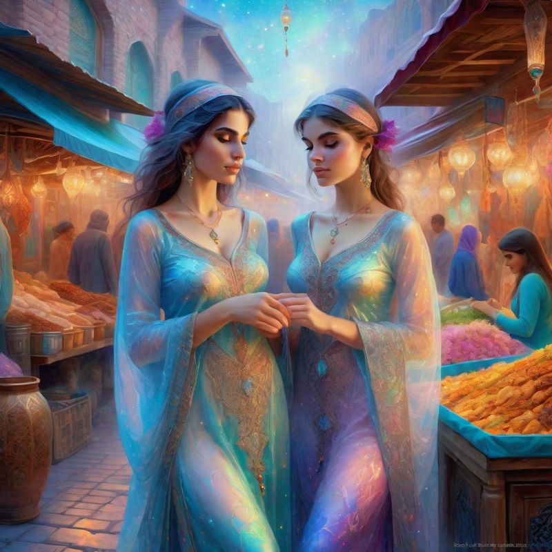Sensual Young Women in Persian clothing on a Persian market 4.jpg