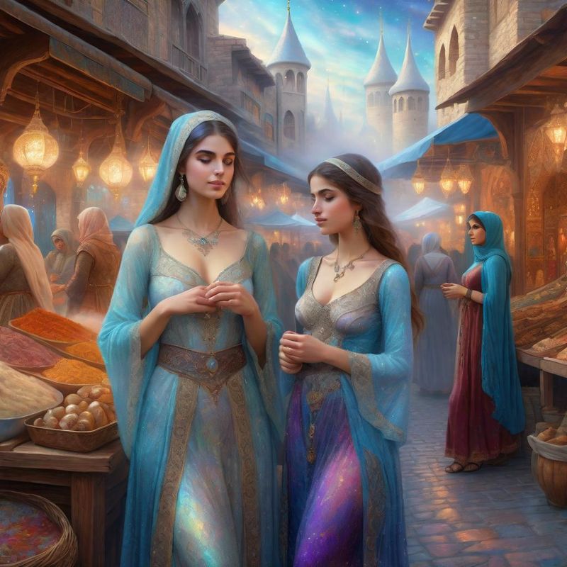 Sensual Young Women in Persian clothing on a Persian market 2.jpg