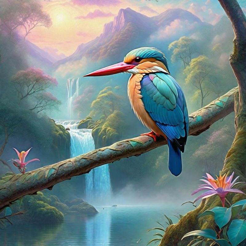 Stork-billed Kingfisher on a branch in the woods 2.jpg