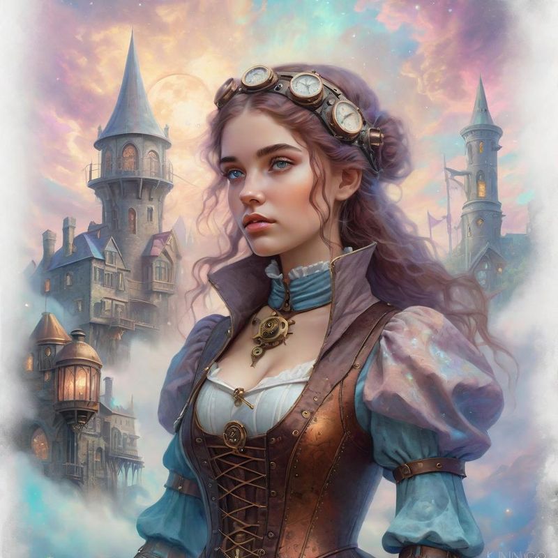 Young Women in medieval Clothes in a Steampunk Fantasy World 6.jpg