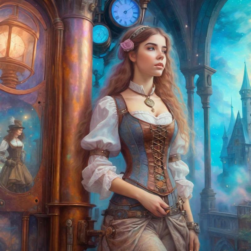 Young Women in medieval Clothes in a Steampunk Fantasy World 10.jpg
