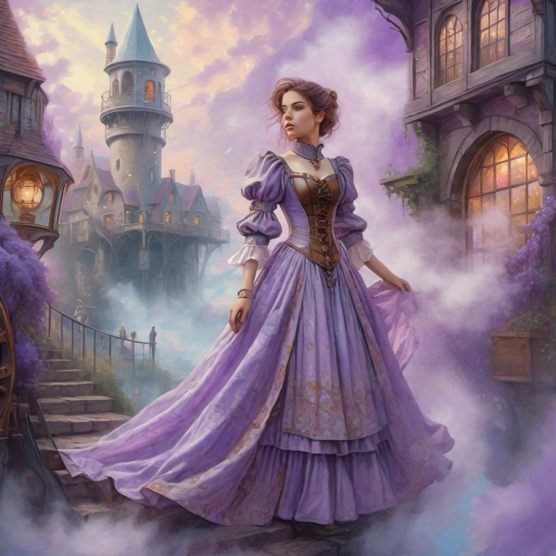 Young Women in medieval Clothes in a Steampunk Fantasy World 14.jpg