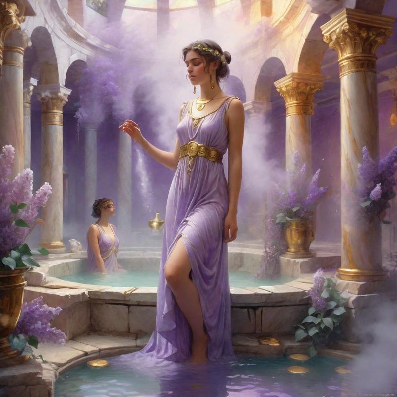 Young Women in tunic in a Roman Bathhouse 1.jpg