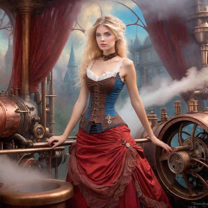 Sensual Young Women in Belle Epoque clothes in a Steampunk world 06.jpg