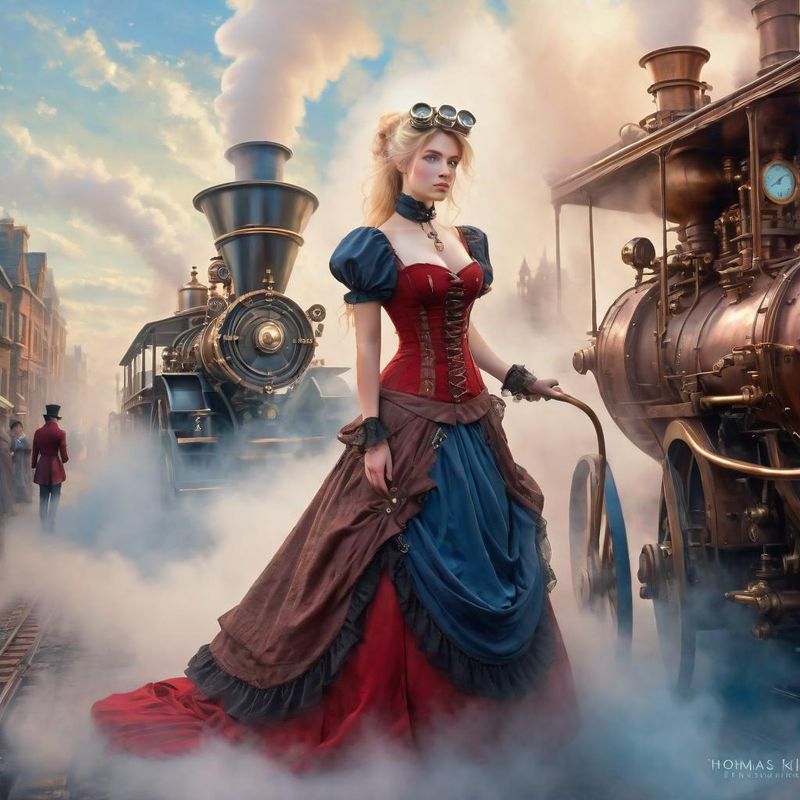 Sensual Young Women in Belle Epoque clothes in a Steampunk world 08.jpg