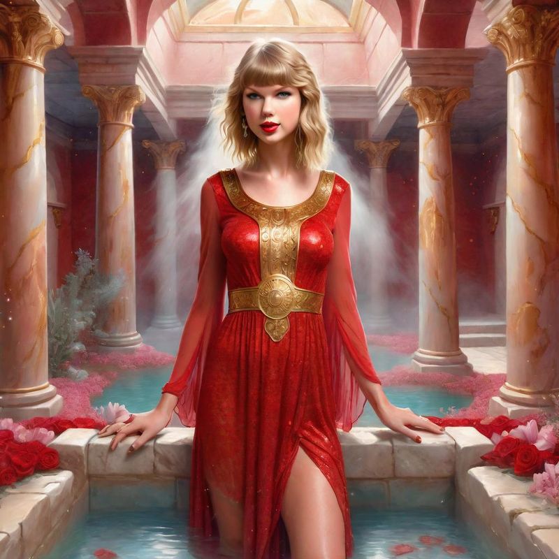 Taylor Swift in tunic in a Roman Bathhouse 1.jpg