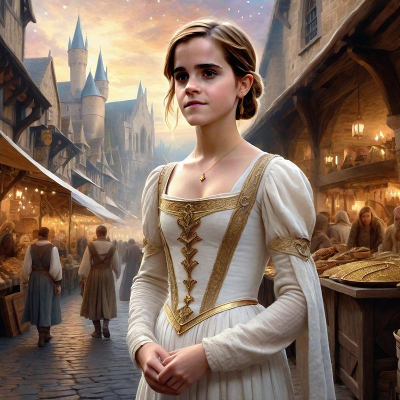 Emma Watson standing in medieval Clothes on an medieval Marketplace 2.jpg