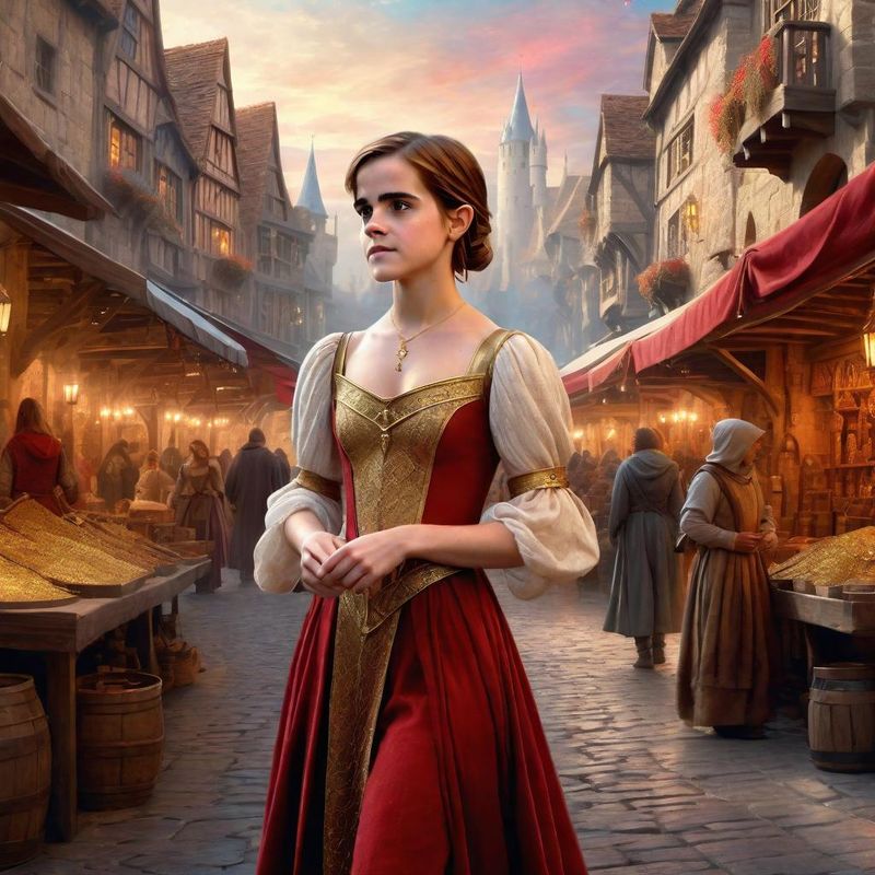 Emma Watson standing in medieval Clothes on an medieval Marketplace 1.jpg