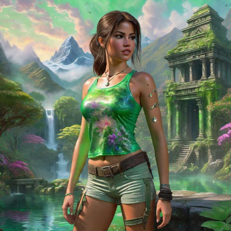 Selena Gomezas Tombraider by an old Temple Ruin 2.jpg