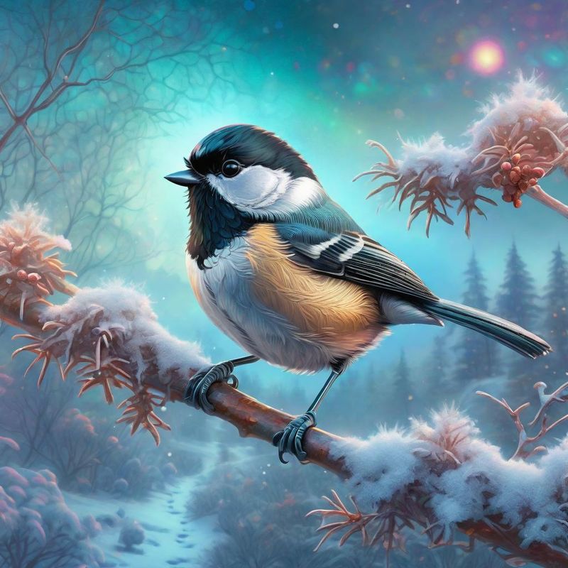 Coal Tit on a branch in a bush - Winter 2.jpg