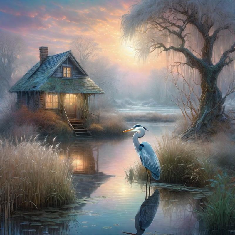 Silver heron at a pond 2.jpg