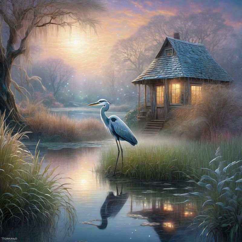 Silver heron at a pond 1.jpg