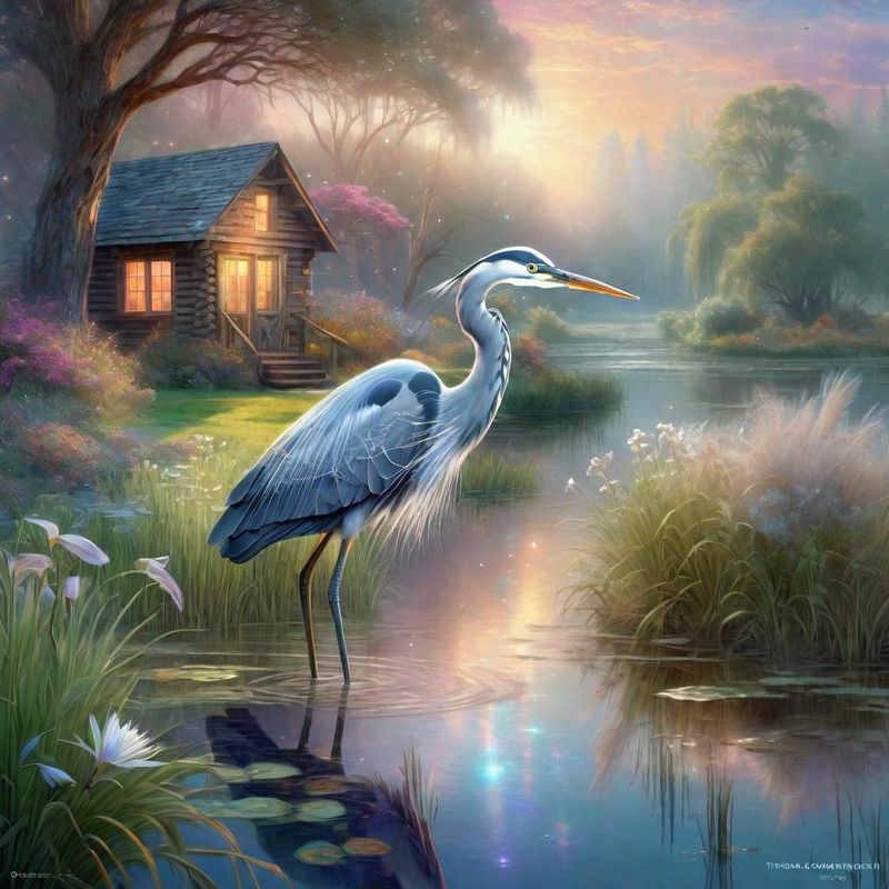 Silver heron at a pond 6.jpg