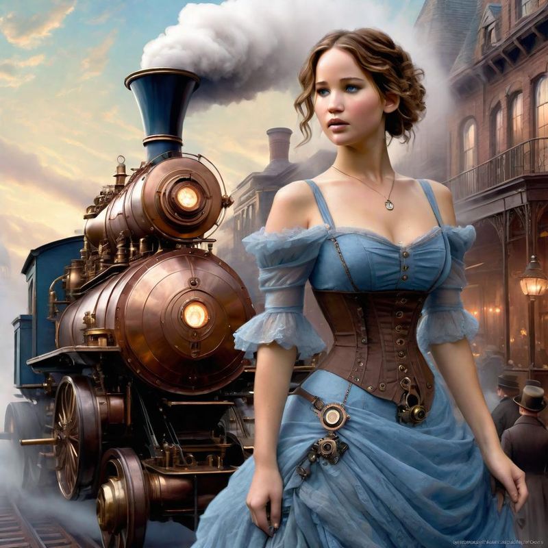Jennifer Lawrence in Belle Epoque clothes in a Steampunk world 1.jpg