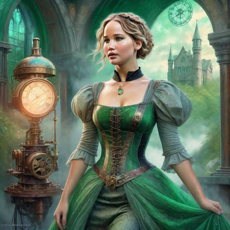 Jennifer Lawrence in medieval Clothes in a Steampunk Fantasy World 5.jpg