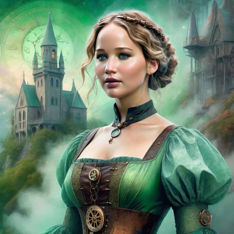Jennifer Lawrence in medieval Clothes in a Steampunk Fantasy World 4.jpg