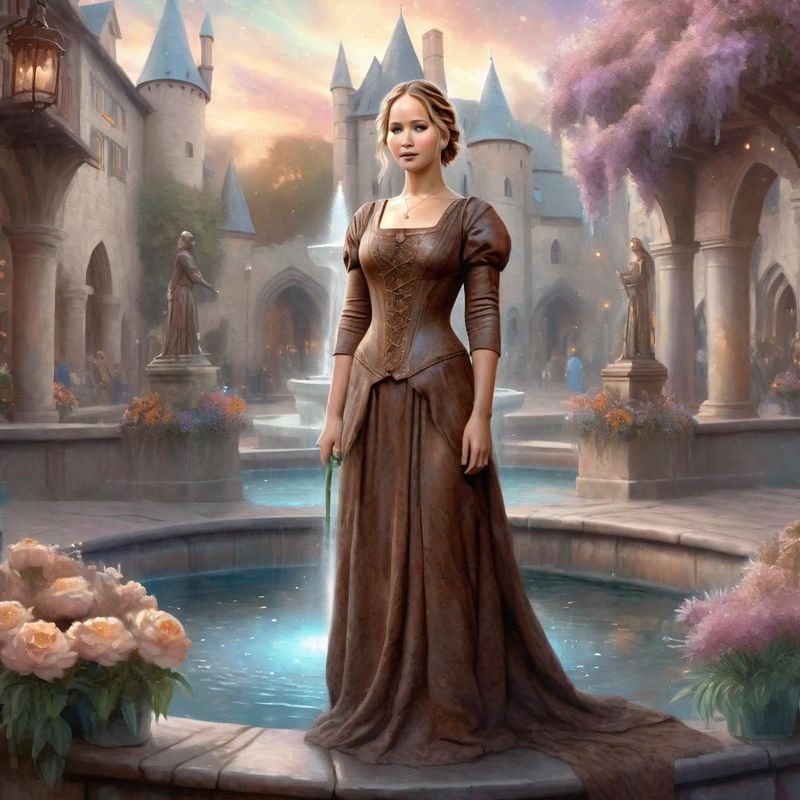 Jennifer Lawrence in medieval Clothes in a Medieval Fantasy World 3.jpg